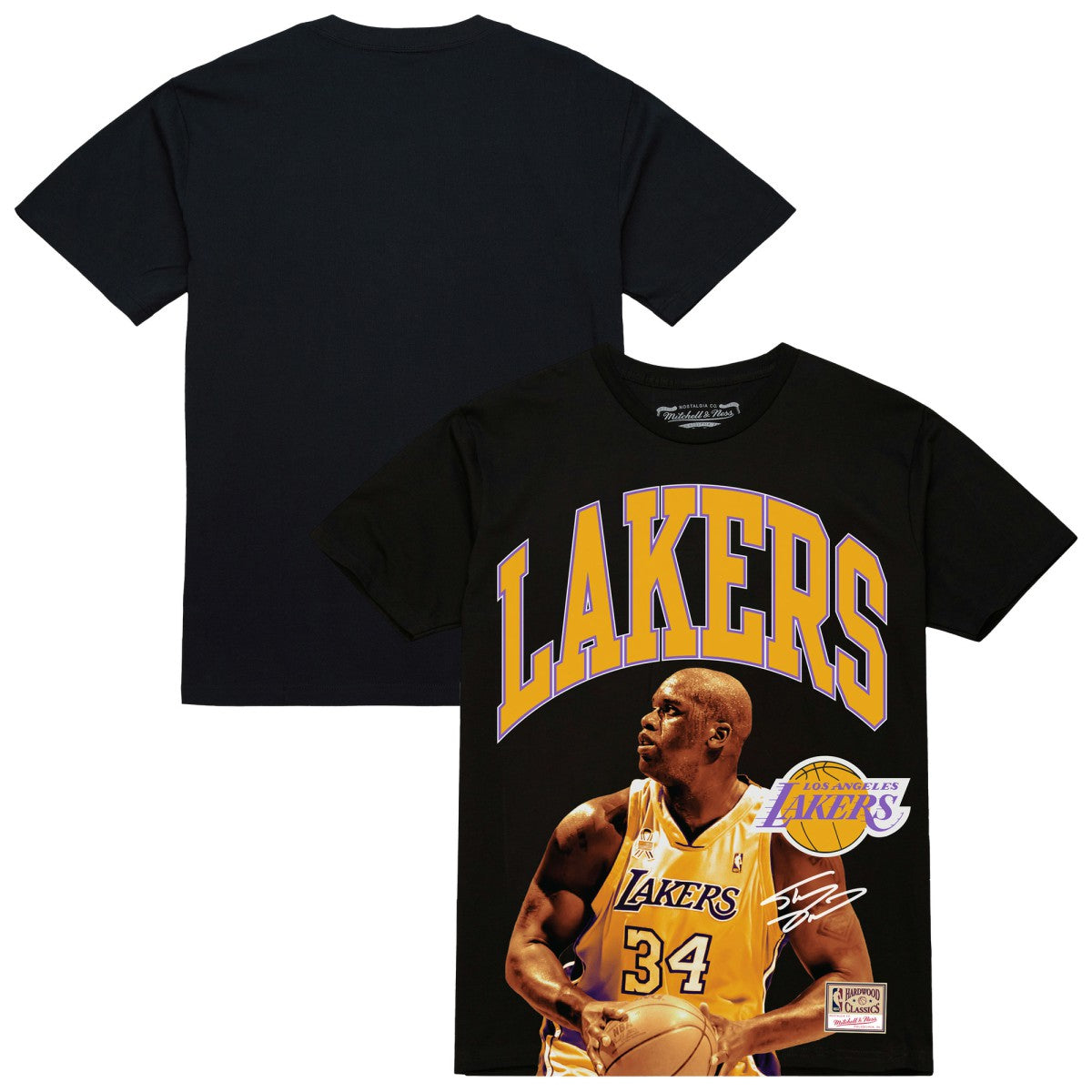 Shaquille O'Neal Los Angeles Lakers Hardwood Classics Player Arch T-Shirt Black - NBA