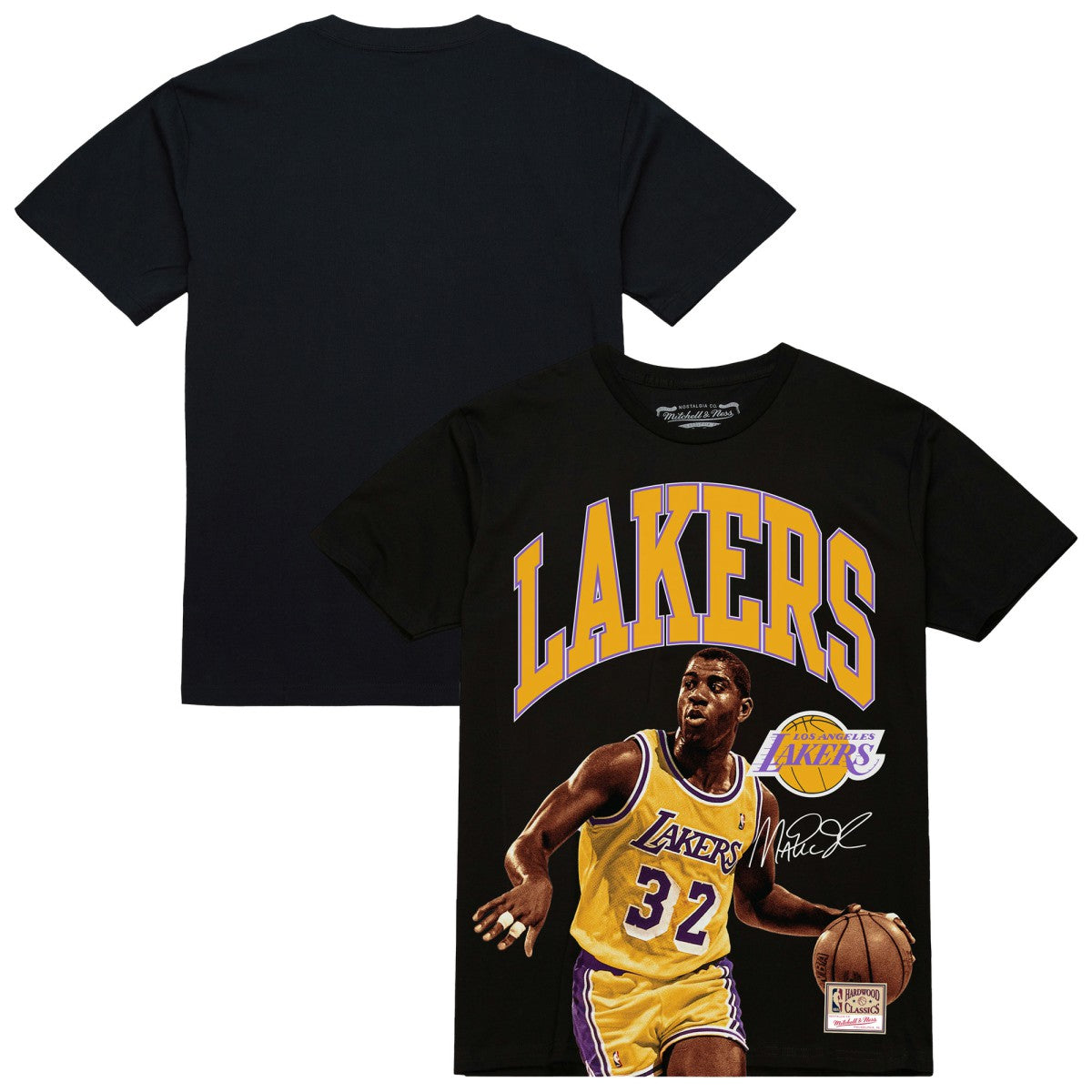 Magic Johnson Los Angeles Lakers Hardwood Classics Player Arch T-Shirt Black - NBA