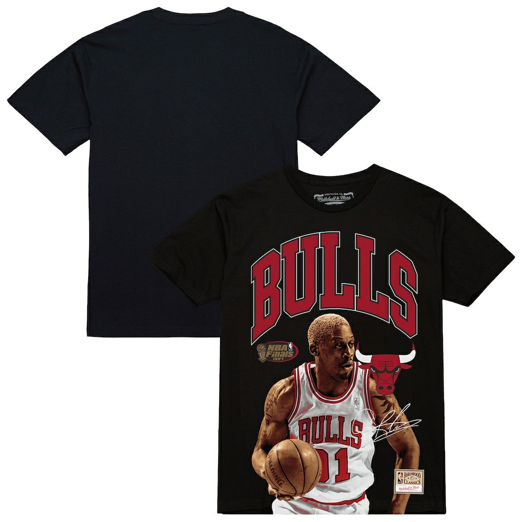 Dennis Rodman Chicago Bulls Hardwood Classics Player Arch T-Shirt Black - NBA