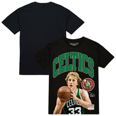Larry Bird Boston Celtics Hardwood Classics Player Arch T-Shirt Black - NBA