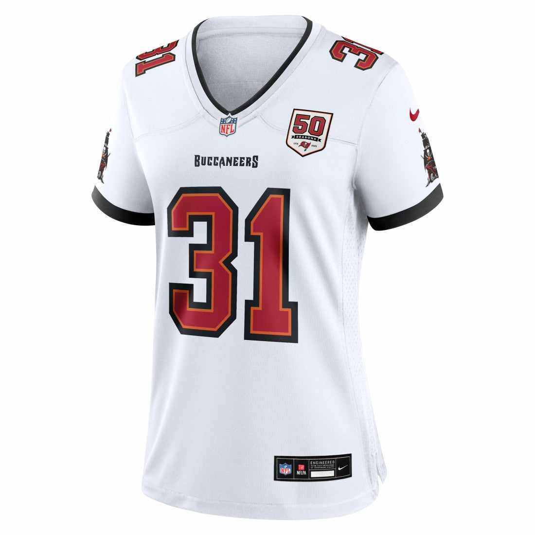 Antoine Winfield Jr. Tampa Bay Buccaneers Women's 50th Season Patch Game Jersey White | Nike for Sale