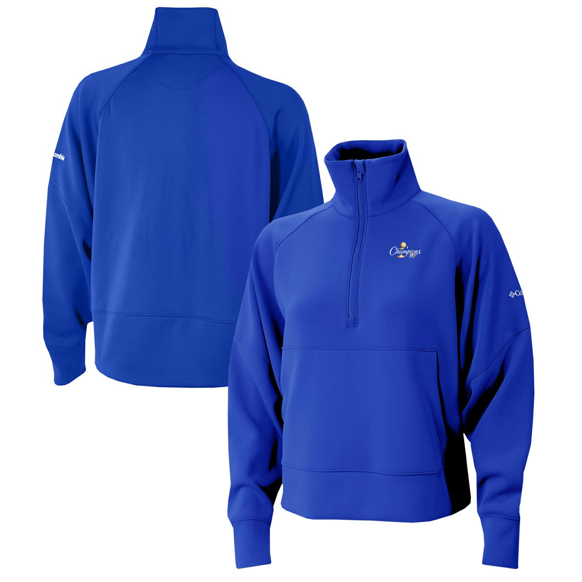 Oklahoma City Thunder Women's 2025 NBA Finals Champions Wickhams Hills Raglan Omni-Wick Half-Zip Pullover Blue - NBA