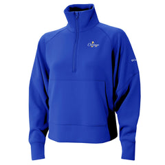 Oklahoma City Thunder Women's 2025 NBA Finals Champions Wickhams Hills Raglan Omni-Wick Half-Zip Pullover Blue - NBA