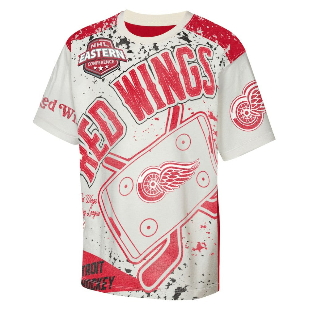 Detroit Red Wings Outerstuff Youth Top Player T-Shirt - Cream - NHL