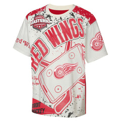 Detroit Red Wings Outerstuff Youth Top Player T-Shirt - Cream - NHL
