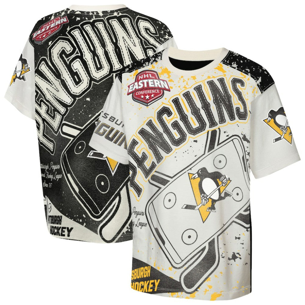 Pittsburgh Penguins Outerstuff Youth Top Player T-Shirt - Cream - NHL