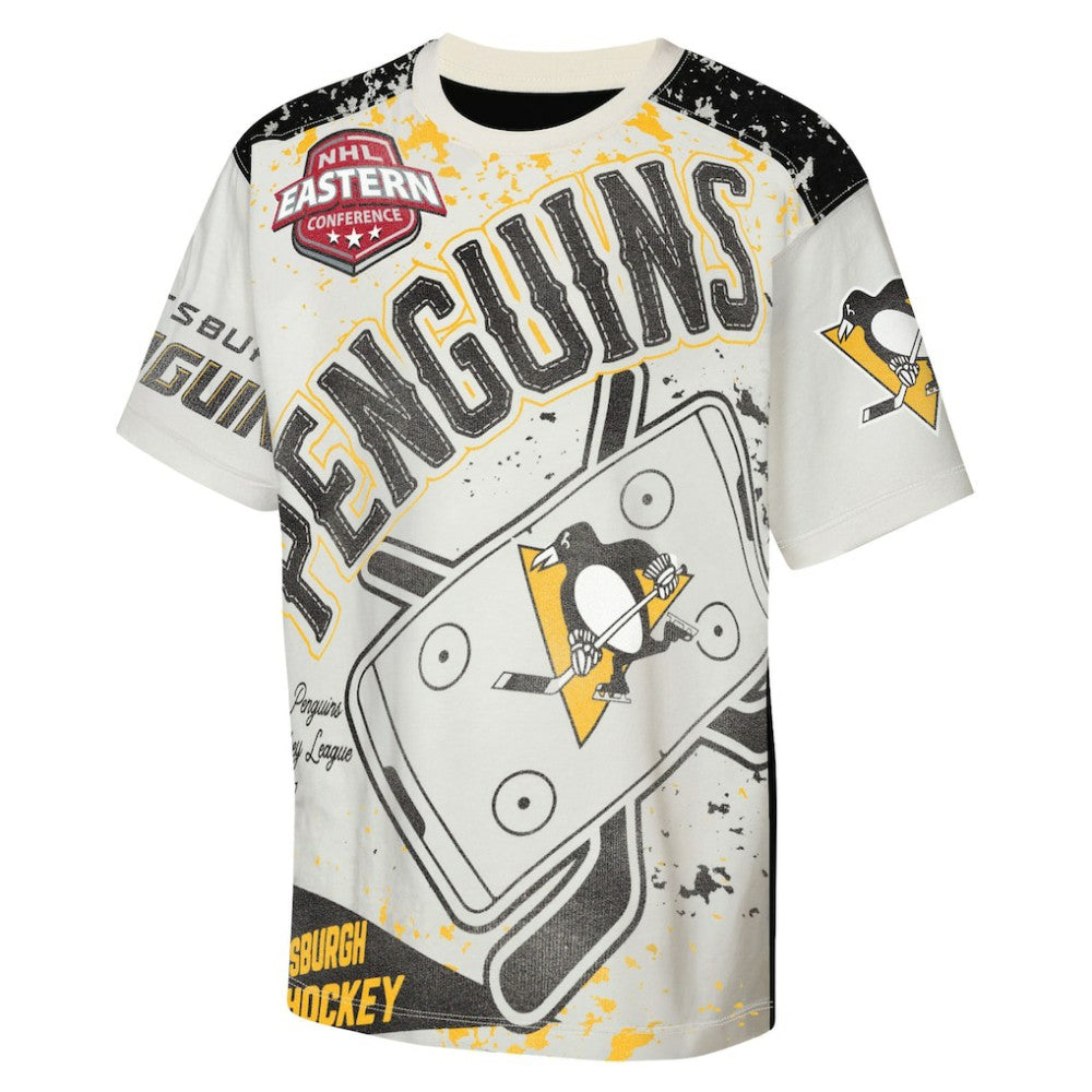 Pittsburgh Penguins Outerstuff Youth Top Player T-Shirt - Cream - NHL