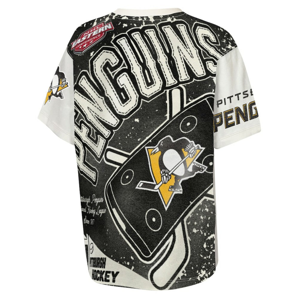 Pittsburgh Penguins Outerstuff Youth Top Player T-Shirt - Cream - NHL