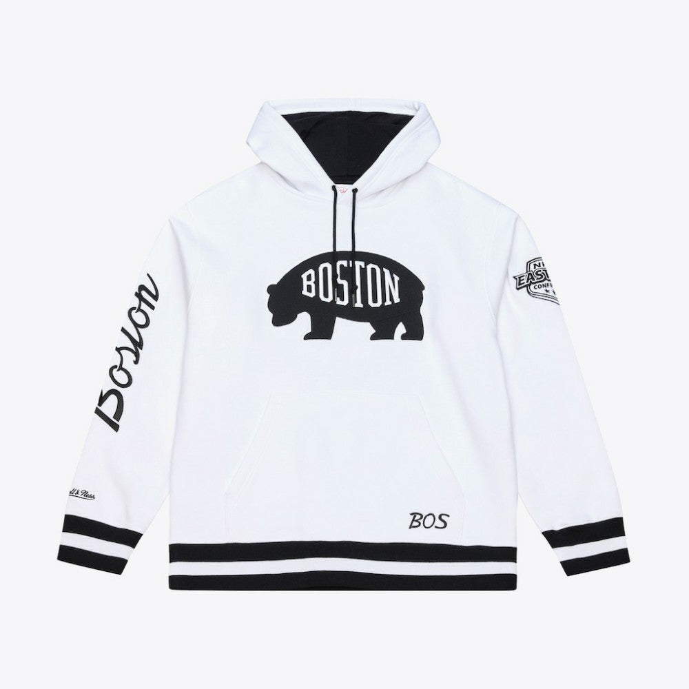 Boston Bruins Mitchell & Ness Arctic Fleece Hoodie - White - NHL
