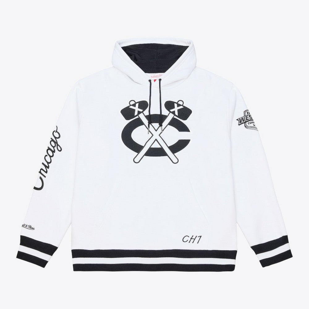 Chicago Blackhawks Mitchell & Ness Arctic Fleece Hoodie - White - NHL