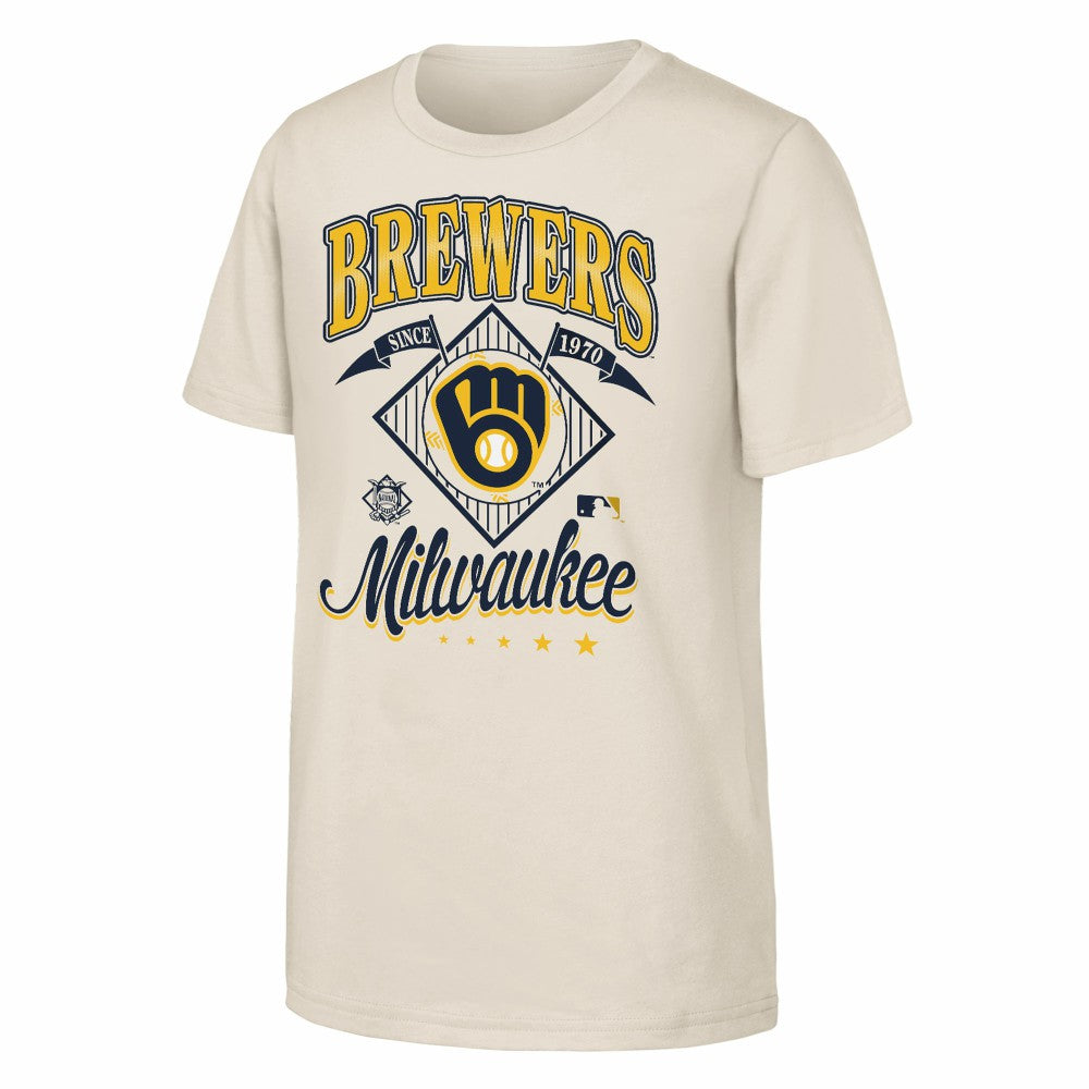 Milwaukee Brewers Outerstuff Youth Triple Hit T-Shirt - MLB