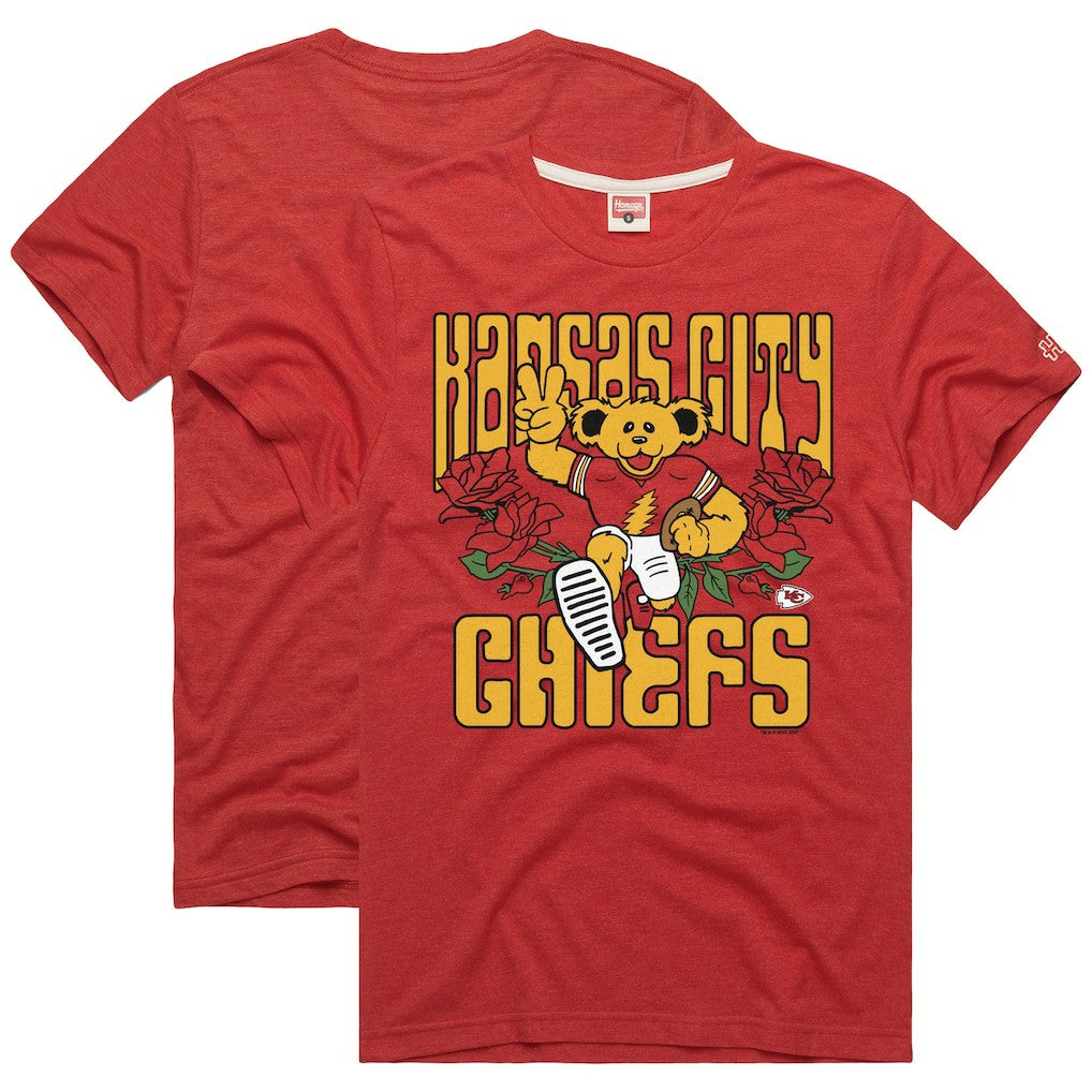 Kansas City Chiefs Homage NFL x Grateful Dead Tri-Blend T-Shirt Red | NFL