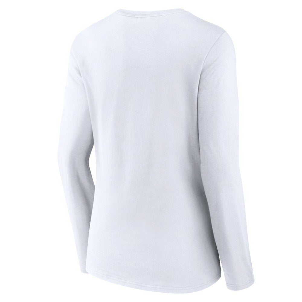Los Angeles Dodgers Women's Team Lockup Long Sleeve V-Neck T-Shirt - MLB
