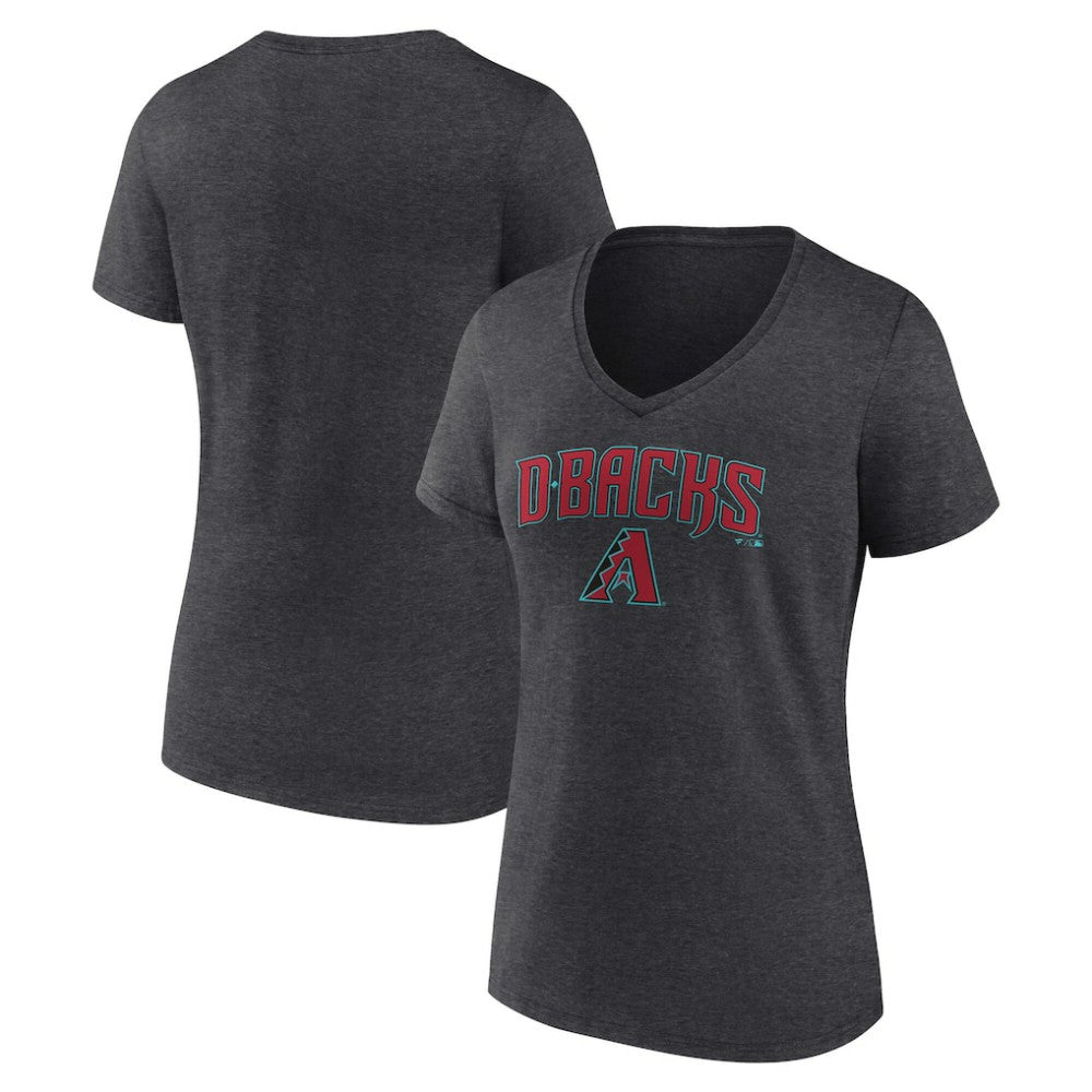 Arizona Diamondbacks Women's Team Lockup V-Neck T-Shirt - MLB