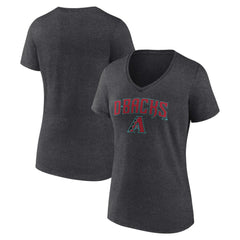 Arizona Diamondbacks Women's Team Lockup V-Neck T-Shirt - MLB