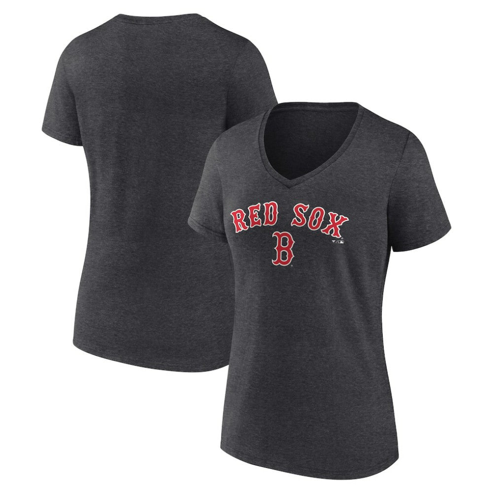 Boston Red Sox Women's Team Lockup V-Neck T-Shirt - MLB