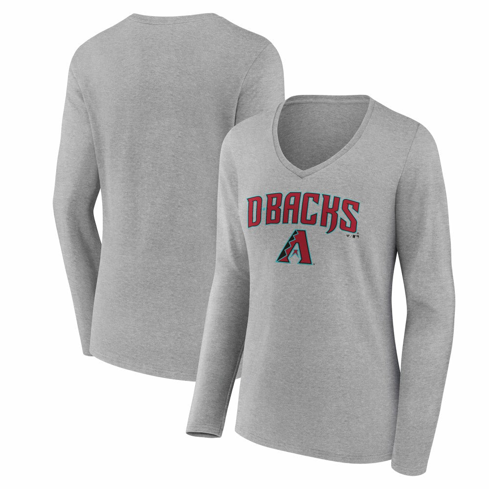 Arizona Diamondbacks Women's Team Lockup Long Sleeve V-Neck T-Shirt - MLB