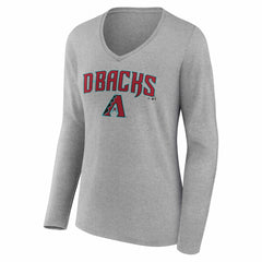 Arizona Diamondbacks Women's Team Lockup Long Sleeve V-Neck T-Shirt - MLB