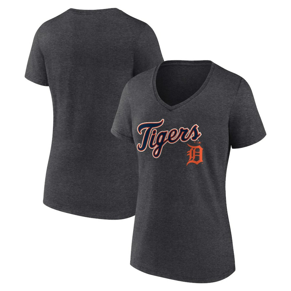 Detroit Tigers Women's Team Lockup V-Neck T-Shirt - MLB