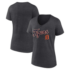Detroit Tigers Women's Team Lockup V-Neck T-Shirt - MLB