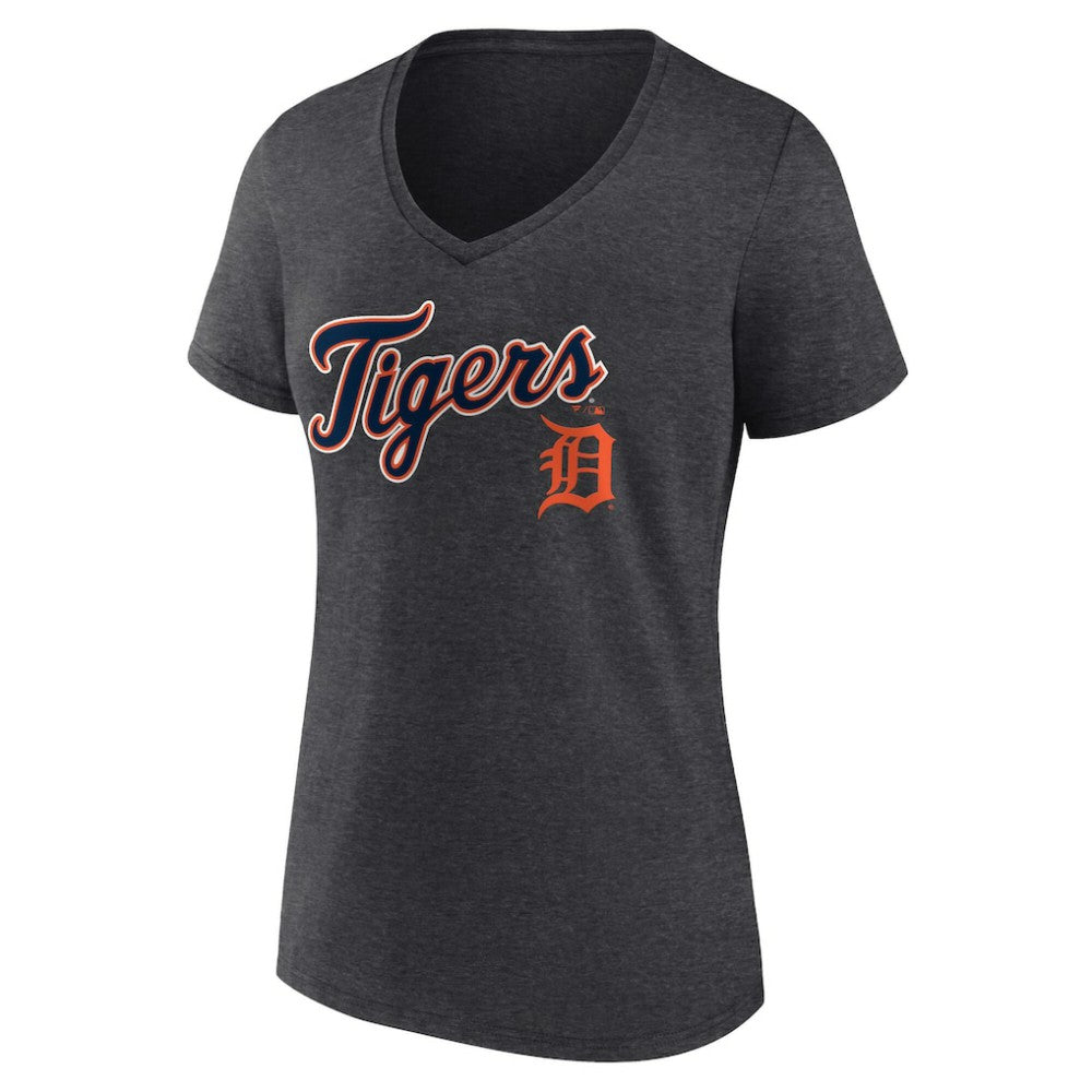 Detroit Tigers Women's Team Lockup V-Neck T-Shirt - MLB