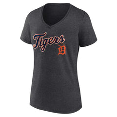 Detroit Tigers Women's Team Lockup V-Neck T-Shirt - MLB