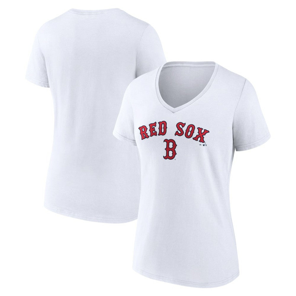 Boston Red Sox Women's Team Lockup V-Neck T-Shirt - MLB