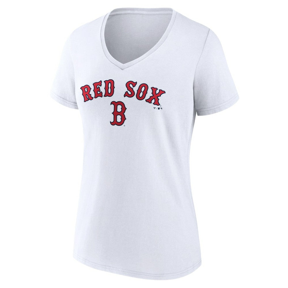 Boston Red Sox Women's Team Lockup V-Neck T-Shirt - MLB