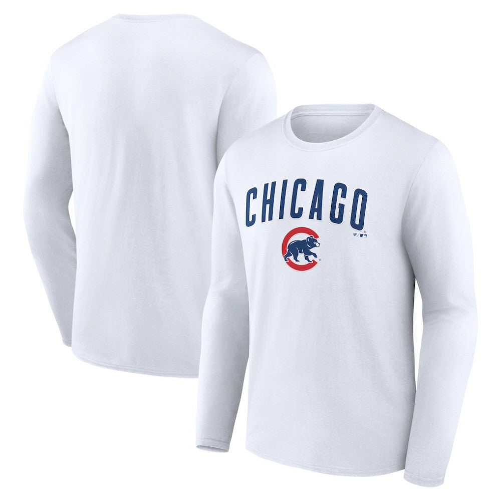 Chicago Cubs Team Lockup Long Sleeve T-Shirt - MLB