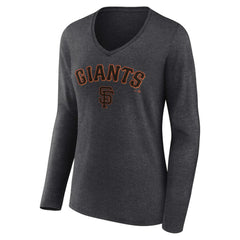 San Francisco Giants Women's Team Lockup Long Sleeve V-Neck T-Shirt - MLB