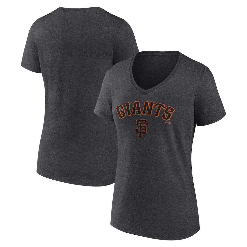 San Francisco Giants Women's Team Lockup V-Neck T-Shirt - MLB