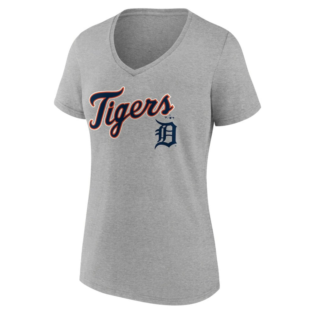 Detroit Tigers Women's Team Lockup V-Neck T-Shirt - MLB