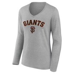 San Francisco Giants Women's Team Lockup Long Sleeve V-Neck T-Shirt - MLB