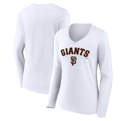 San Francisco Giants Women's Team Lockup Long Sleeve V-Neck T-Shirt - MLB