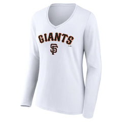 San Francisco Giants Women's Team Lockup Long Sleeve V-Neck T-Shirt - MLB