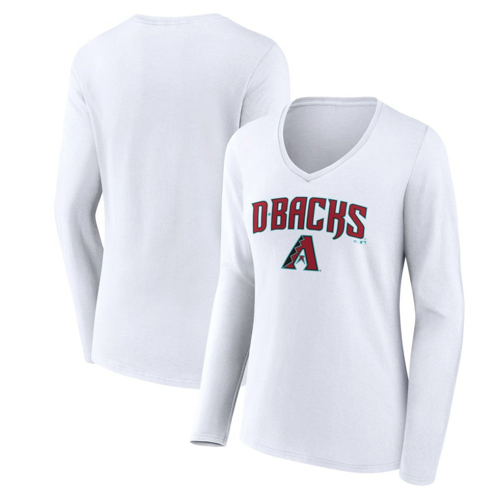 Arizona Diamondbacks Women's Team Lockup Long Sleeve V-Neck T-Shirt - MLB