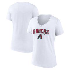 Arizona Diamondbacks Women's Team Lockup V-Neck T-Shirt - MLB