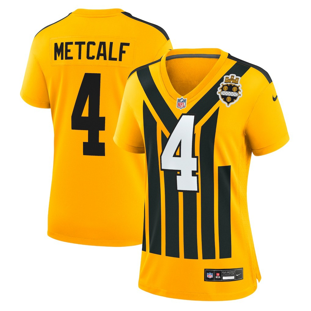 DK Metcalf Pittsburgh Steelers Women's Alternate 1933 Throwback Game Jersey Gold | Nike for Sale