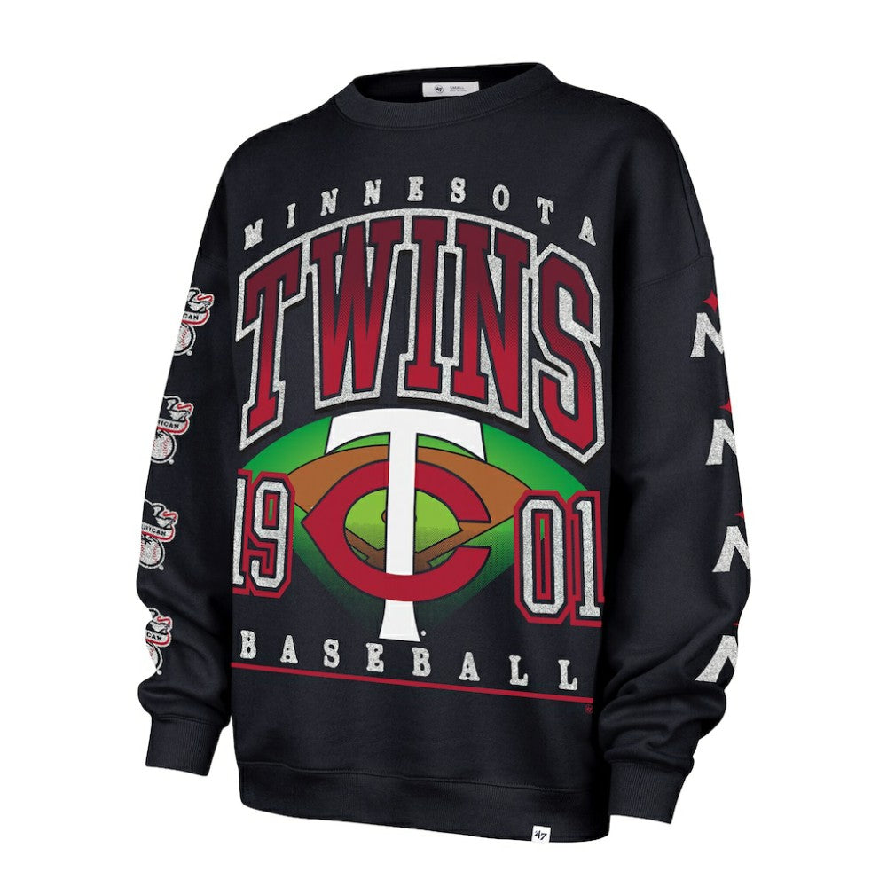 Minnesota Twins '47 Women's Trendy Team Go Big Oversized Sweatshirt - MLB
