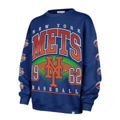 New York Mets '47 Women's Trendy Team Go Big Oversized Sweatshirt - MLB