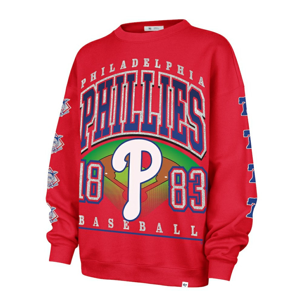 Philadelphia Phillies '47 Women's Trendy Team Go Big Oversized Sweatshirt - MLB
