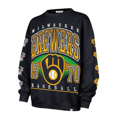 Milwaukee Brewers '47 Women's Trendy Team Go Big Oversized Sweatshirt - MLB
