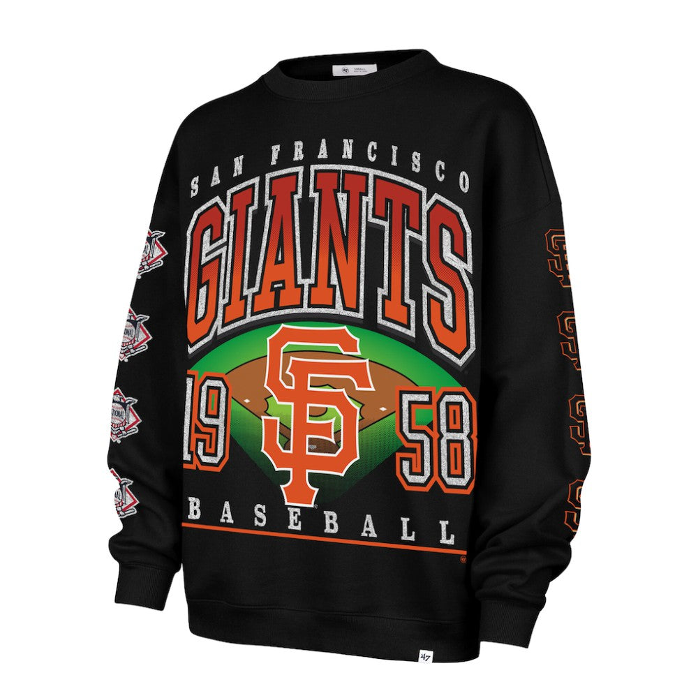 San Francisco Giants '47 Women's Trendy Team Go Big Oversized Sweatshirt - MLB