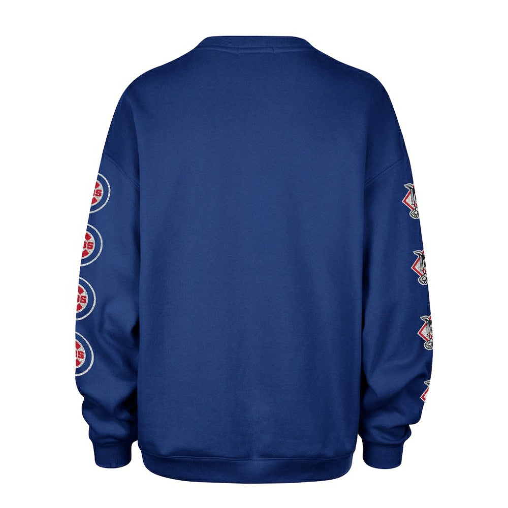 Chicago Cubs '47 Women's Trendy Team Go Big Oversized Sweatshirt - MLB