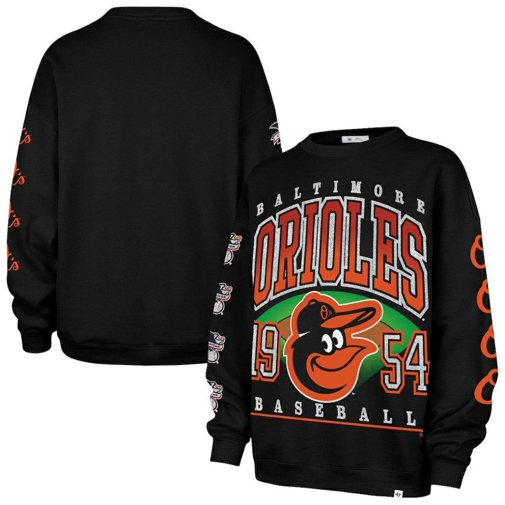 Baltimore Orioles '47 Women's Trendy Team Go Big Oversized Sweatshirt - MLB