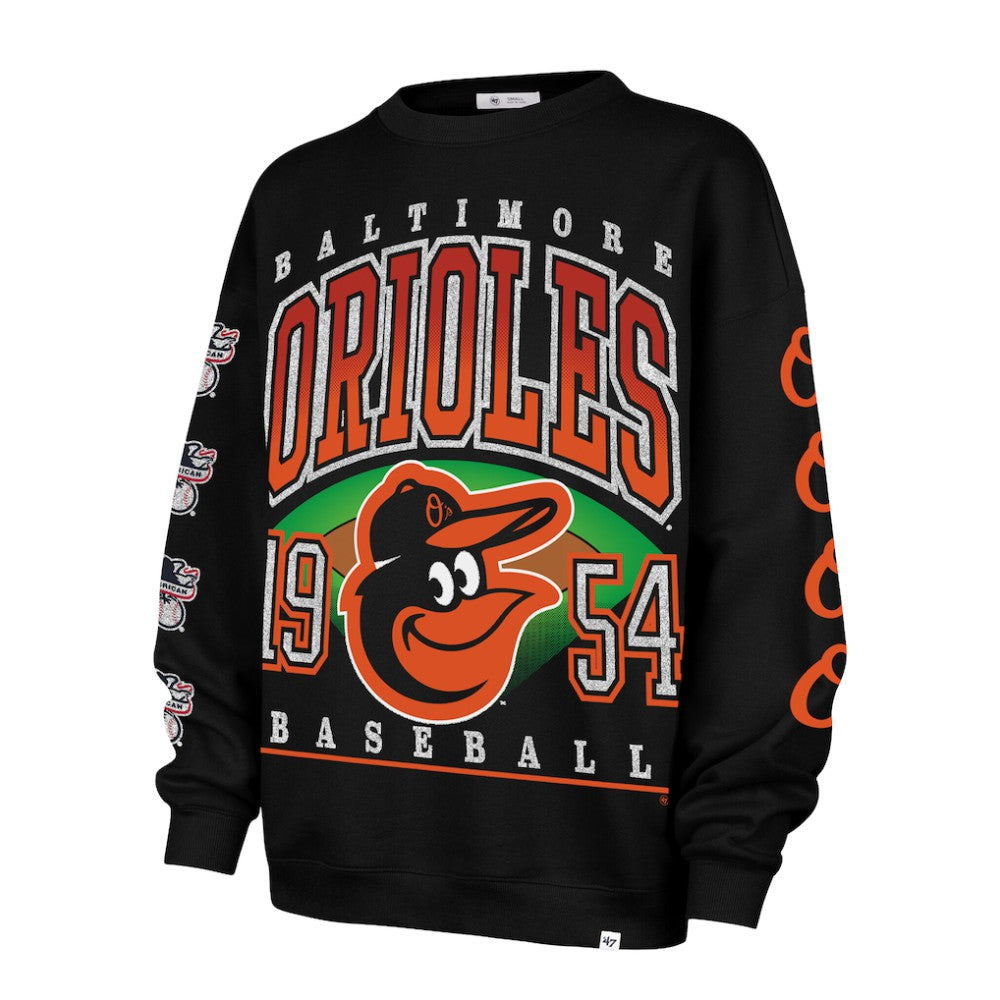 Baltimore Orioles '47 Women's Trendy Team Go Big Oversized Sweatshirt - MLB