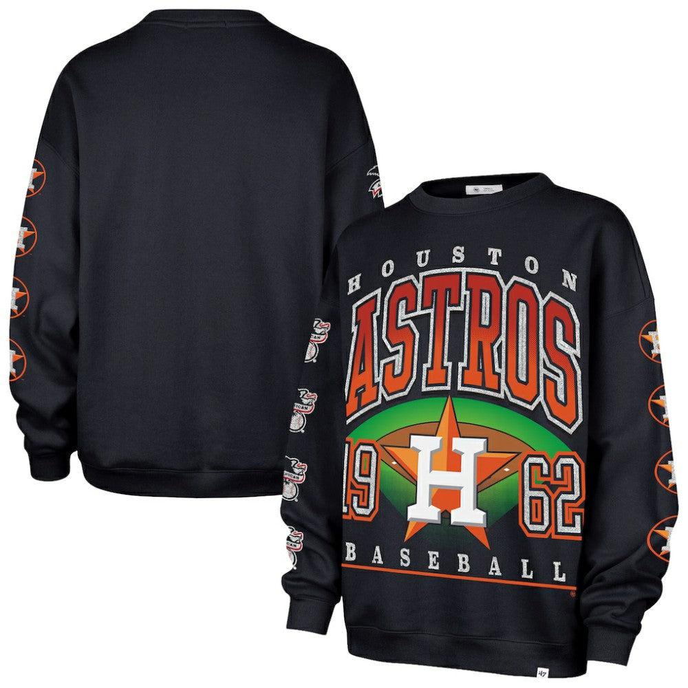 Houston Astros '47 Women's Trendy Team Go Big Oversized Sweatshirt - MLB