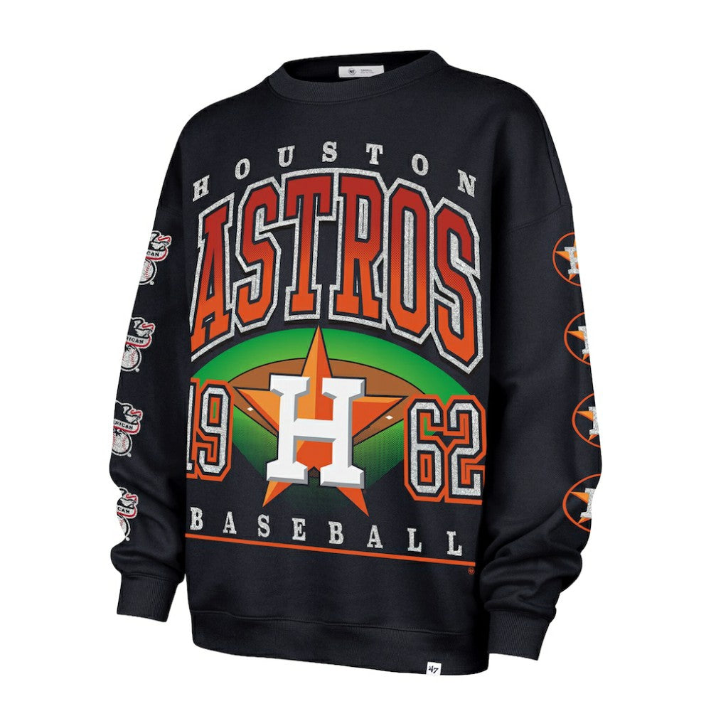 Houston Astros '47 Women's Trendy Team Go Big Oversized Sweatshirt - MLB