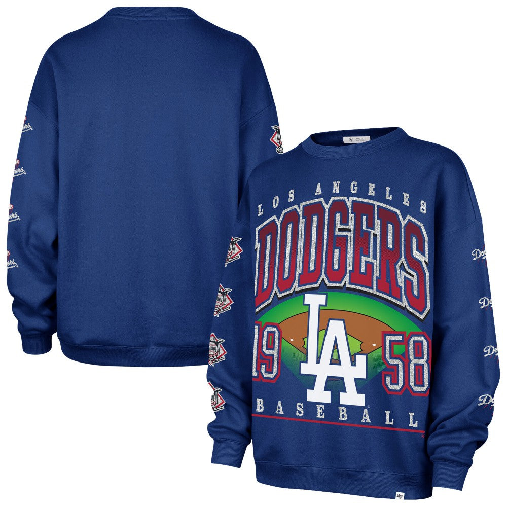 Los Angeles Dodgers '47 Women's Trendy Team Go Big Oversized Sweatshirt - MLB