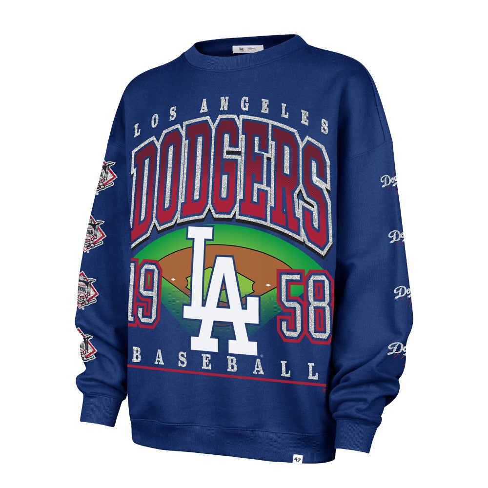 Los Angeles Dodgers '47 Women's Trendy Team Go Big Oversized Sweatshirt - MLB
